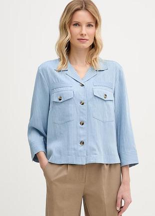 Urbanshop com ua mos mosh сорочка жіноча з ліоцелю celina блакитна смужки 176580 розміри запитуйте