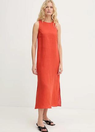 Urbanshop com ua marella летнее платье льняное emme by marella оранжевое 2615221352200 размеры запитуйте