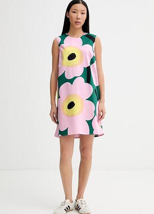 Urbanshop com ua marimekko літня сукня бавовняна рожева у квіти 095623 розміри запитуйте