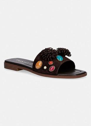Urbanshop com ua twinset шльопанці жіночі нубукові коричневі 261tgt062 розміри запитуйте