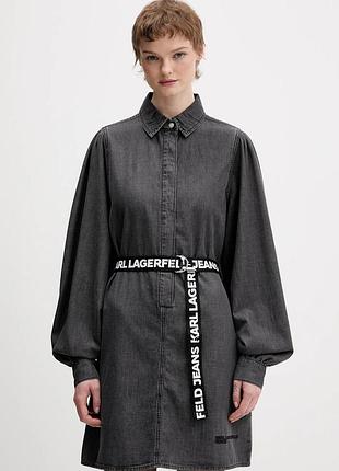 Urbanshop com ua джинсовое платье karl lagerfeld jeans цвет серый mini расклешенное b1w13038 размеры запитуйте