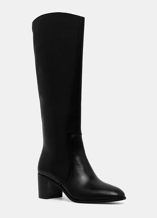 Urbanshop com ua шкіряні чоботи lauren ralph lauren charly колір чорний каблук блок 802967813001 розміри запитуйте