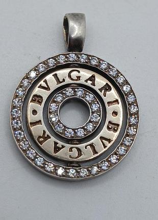 Кулон серебро bvlgari