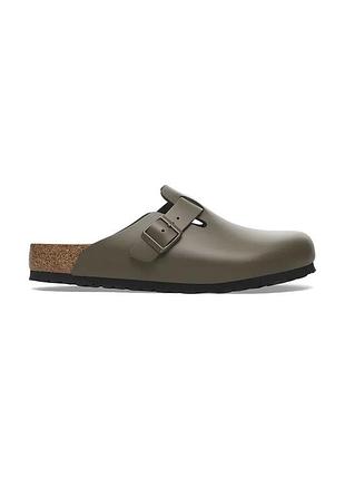 Urbanshop com ua шкіряні шльопанці birkenstock boston nl жіноча колір зелений на платформі 1029156 розміри запитуйте