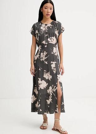 Urbanshop com ua marc o'polo розкльошена сукня віскозна сіра рослинна 5000014075 розміри запитуйте