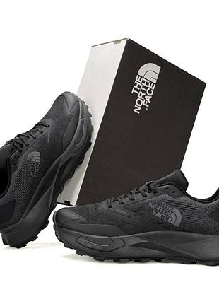 Мужские кроссовки the north face vectiv enduris 4 all black черные легкие летние кроссы с дышащей сеткой на лето весна tnf 43