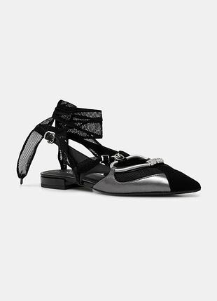 Urbanshop com ua шкіряні балетки pinko gianira 30 колір чорний відкрита п'ята sd0547p003z99 розміри запитуйте