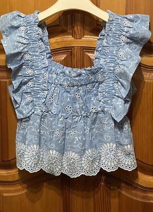 Блуза 100% хлопок прошва zara p.xl
