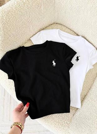 Футболка поло жіноча, polo ralph lauren чорна, біла, сіра