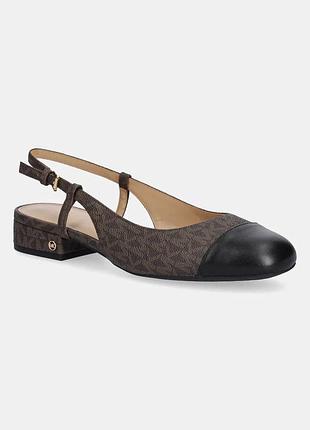 Urbanshop com ua туфлі michael michael kors perla колір коричневий каблук блок відкрита п'ята 40t5plfs1b.007 розміри запитуйте