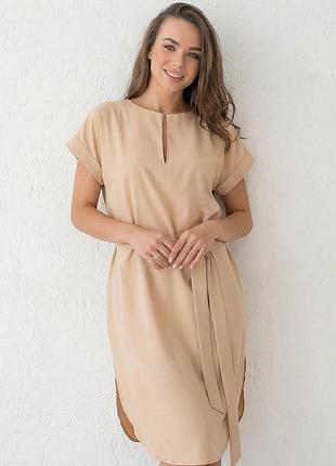 Вишукане повсякденне плаття megan, бежевий xl
