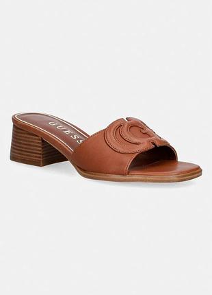 Urbanshop com ua guess шльопанці на каблуку жіночі шкіряні cerinna коричневі fljcnn lea03 розміри запитуйте