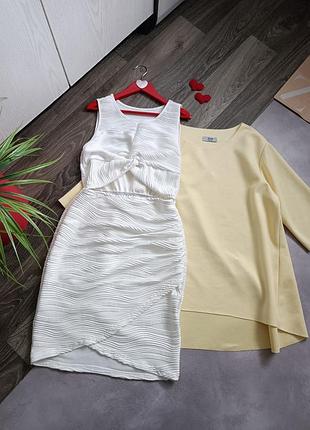 Сукня фактурна біла плаття shein.