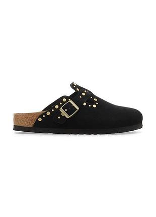 Urbanshop com ua замшевые шлепанцы birkenstock boston rivet цвет черный 1030491 размеры запитуйте