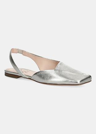 Urbanshop com ua шкіряні балетки agl rina sling b колір срібний відкрита п'ята d550002pcfoile0244 розміри запитуйте