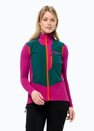 Urbanshop com ua женская туристическая безрукавка jack wolfskin alpspitze морская зеленая размеры запитуйте