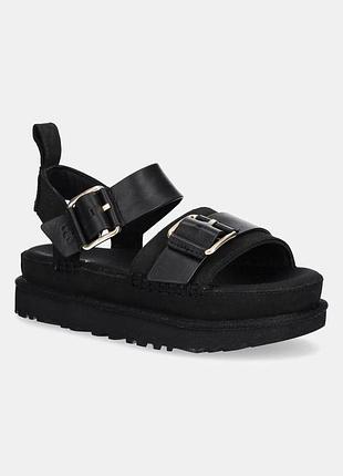 Urbanshop com ua кожаные сандалии ugg goldenstar villa женский цвет черный на платформе 1167392-blk размеры запитуйте