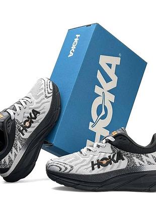 Женские кроссовки hoka challenger art 7 темно серые кроссы хока чаленджер арт 7 текстильные для пробежки лето 38