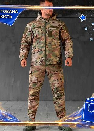 Зимний тактический костюм softshell мультикам для мужчин утепленный куртка и брюки для холодной погоды dm-11