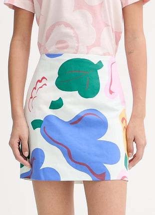 Urbanshop com ua marimekko спідниця-трапеція з додаванням льону рослинна 095442 розміри запитуйте