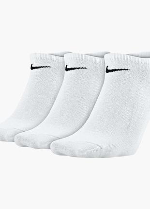 Шкарпетки чоловічі nike (3 пари) value no show white sx2554-101