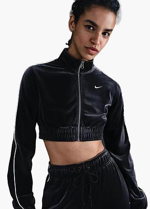 Urbanshop com ua женская кофта nike w cllctn velour fz fz3679-010 (оriгинал) размеры запитуйте