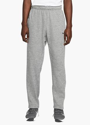 Штани чоловічі nike therma mens therma-fit open hem fitness pants grey dq4856-063