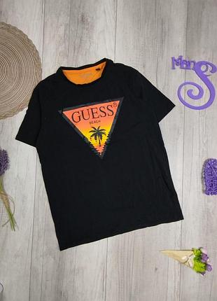 Чоловіча футболка guess чорна розмір m (46)