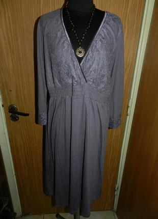 Жіночне,трикотажне плаття на запах,великого розміру