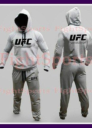 Мужской спортивный костюм ufc gray серый индонезия xl