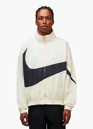Куртка чоловіча nike swoosh track jacket beige fb7877-113