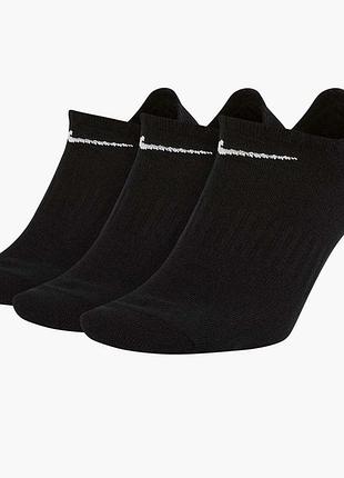Шкарпетки чоловічі nike everyday twt ns (3 пари, неутеплені) black sx7678-010