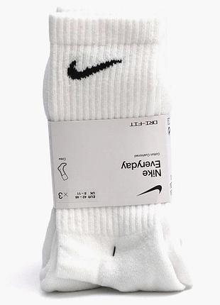 Шкарпетки унісекс nike u nk everyday cush crew (3 пари) white sx7664-100 38-42