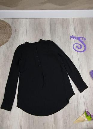 Женская блузка vero moda с длинным рукавом чёрная размер s (44)