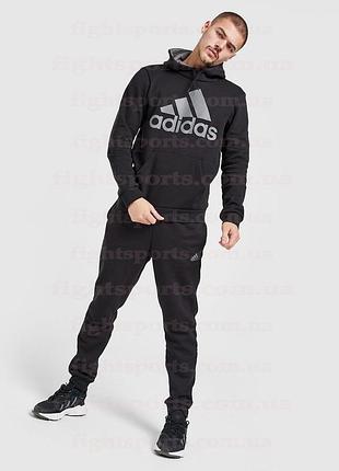 Мужской спортивный костюм adidas худи и штаны адидас черный индонезия xl