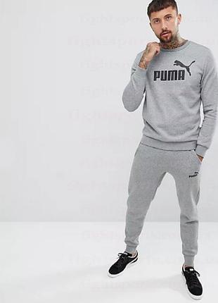 Мужской спортивный костюм puma (пума) серый индонезия