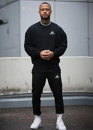 Мужской спортивный костюм adidas черный костюм адидас индонезия s