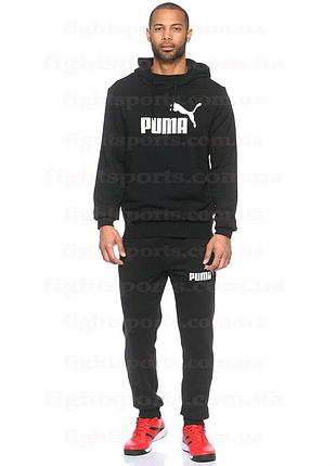 Мужской спортивный костюм puma (пума) черный индонезия "в стиле"