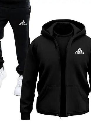 Мужской спортивный костюм adidas черный костюм адидас индонезия xxxl