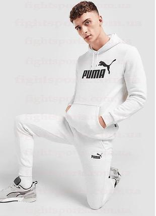 Мужской спортивный костюм puma (худи и штаны пума) белый индонезия m