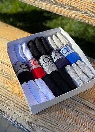 Мужские трусы calvin klein (кельвин кляйн) набор из 5 штук удобные (хлопковые) чёрные l