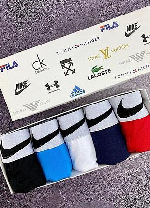 Мужские трусы nike (найк) набор из 5 штук удобные хлопковые xxl