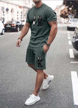 Спортивный костюм мужской летний стильный качественный шорты + футболка