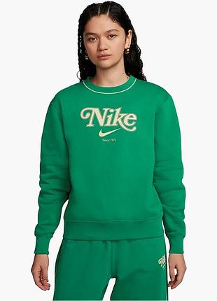 Urbanshop com ua женский свитшот nike sportswear fleece-sweatshirt green hj3976-365 (оriгинал) размеры запитуйте
