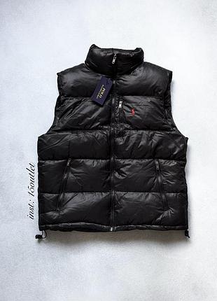 Жилетка polo ralph lauren мужская черная жилетка поло ральф лорен осень-зима