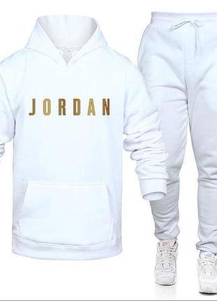 Мужской спортивный костюм jordan (джордан) белый индонезия m