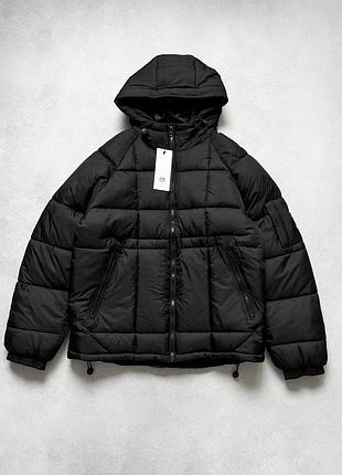 Пуховик мужской c.p. company black чёрный куртка сп компани s