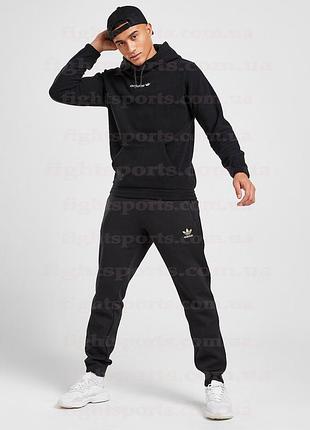 Мужской спортивный костюм adidas худи и штаны адидас черный индонезия xxxl