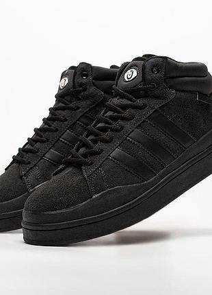 Зимние кроссовки adidas campus x bad bunny мужские no brend черный (a2493-2 black (42 (27 см))