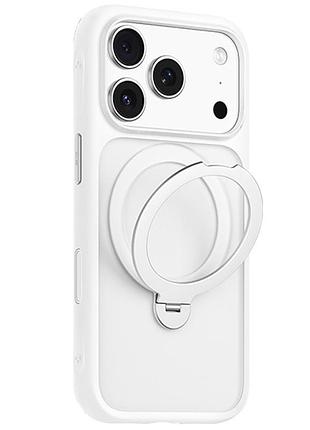 Чехол blueo skin friendly tpu, pc с 360° вращающейся подставкой из magsafe для apple iphone 17 pro white